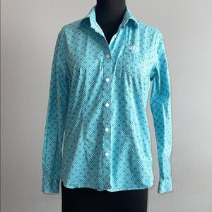 Panhandle Turquoise Button Down Shirt